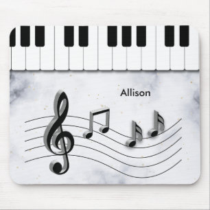Personalized Piano Keys and Music Notes Mouse Mat