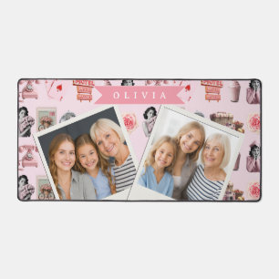 Personalized Pin-Up Glam Old Hollywood Retro Desk Mat