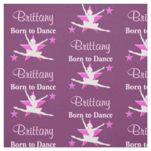 PERSONALIZED PINK AND PURPLE BALLET FABRIC