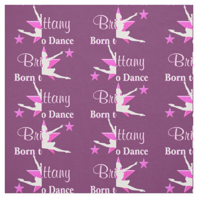 PERSONALIZED PINK AND PURPLE BALLET FABRIC (Swatch)