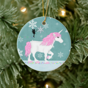 Unicorn Christmas Tree Decorations Ornaments Zazzle Co Uk