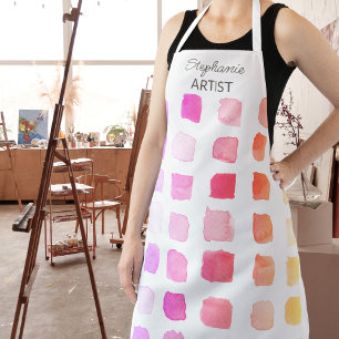 Personalized Pink Artist Apron