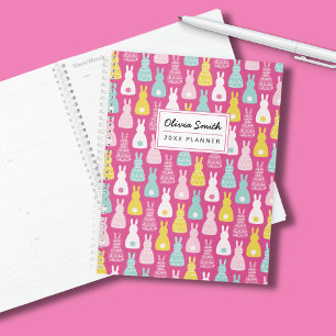 Personalized Pink Bunny Rabbit 2023 Planner