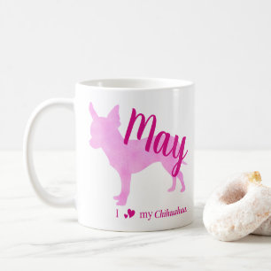 Personalized Pink Chihuahua Mug チワワ