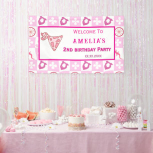 Personalized Pink Cowgirl Birthday Party Banner