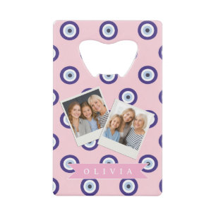 Personalized Pink Evil Eye Pattern Gifts With Name