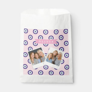 Personalized Pink Evil Eye Pattern Gifts With Name Favour Bags