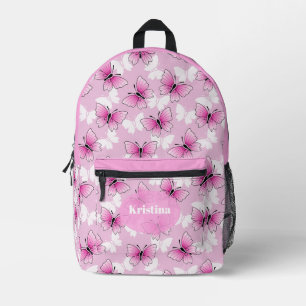 Personalized Pink Girly Butterfly Kawaii Backpack