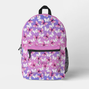 Personalized Pink Girly Butterfly Kawaii Backpack