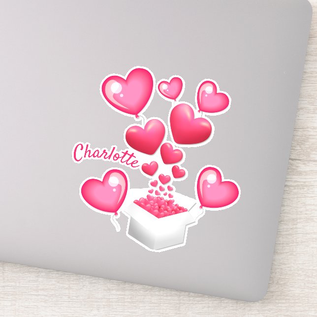 Personalized Pink Hearts (Detail)