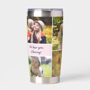 Personalized Pink Mother's day Photo Collage Insulated Tumbler