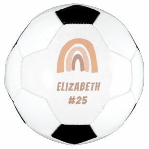 Personalized Pink Rainbow Girls Football