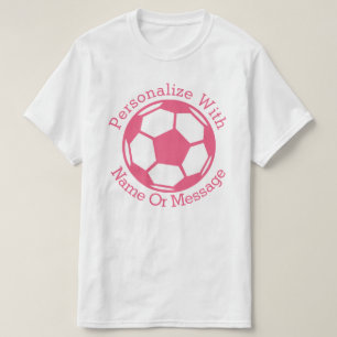 PERSONALIZED Pink Soccer Ball T-Shirt