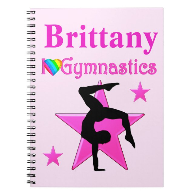 PERSONALIZED PINK STAR GYMNASTICS JOURNAL (Front)