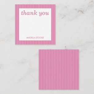 Personalized Pink Stripe Card