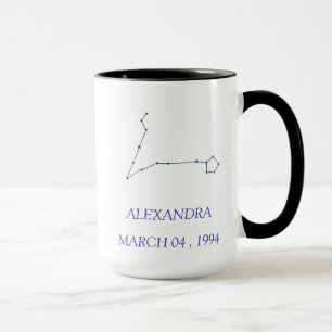 Personalized Pisces Constellation Mug - Custom Sta