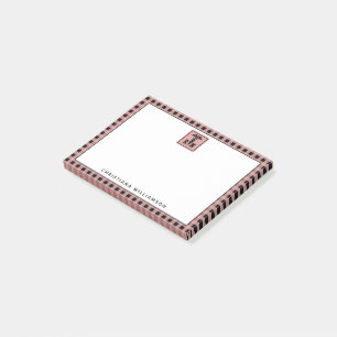 Personalized Plaid Pattern RN Registered Nurse Post-it Notes