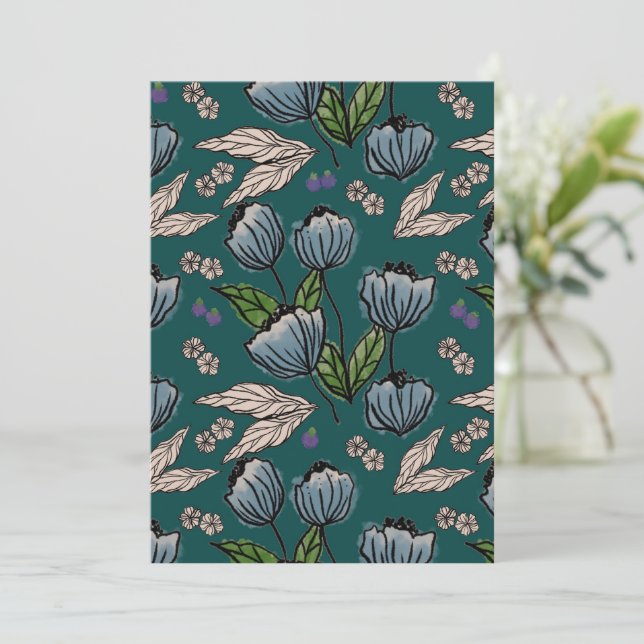 Personalized Planner - Deep Teal Invitation (Standing Front)