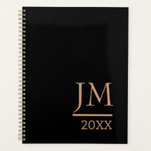 Personalized Planner with a Black Cover