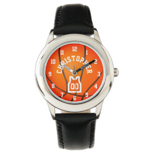 Personalized player name&number basketball tshirt  watch