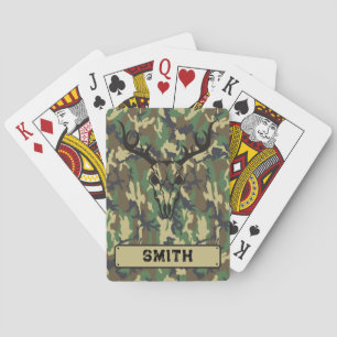 Personalized Playing Cards Woodlands Camouflage 