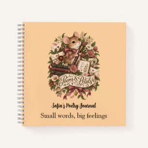 Personalized Poetry Journal – Cute Mouse Poetcore