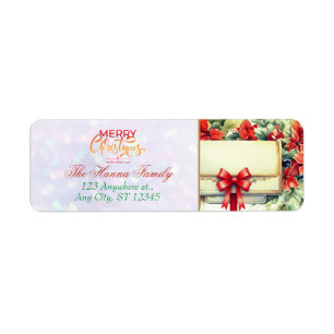 Personalized Poinsettia Mailbox "Merry Christmas"