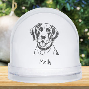 Personalized Pointer Dog Christmas Snowglobe