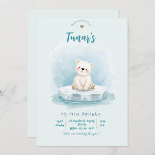 Personalized Polar Bear Birthday Invitation