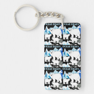 Personalized Polar Bear Key Ring