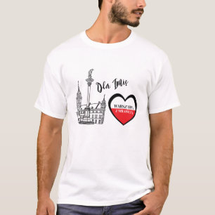Personalized Polish Warsaw With Love Heritage Gift T-Shirt