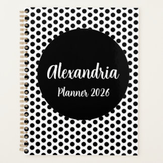 Personalized Polka Dot Planner