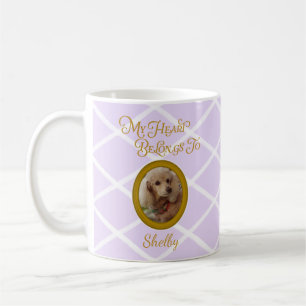 Personalized Poodle Photo   Lavender Poodle Mom Coffee Mug