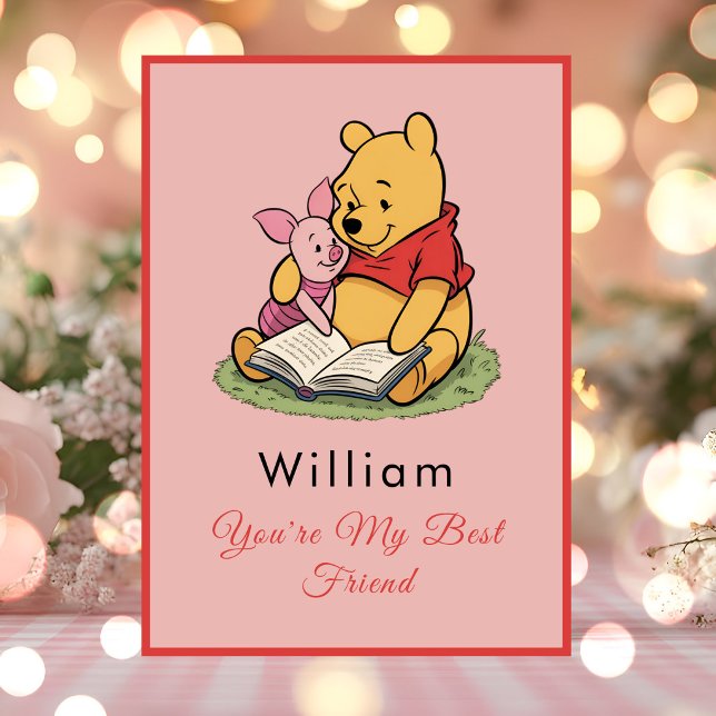 Personalized Pooh Bear Friendship Card (Creator Uploaded)