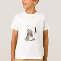 Personalized Pooh Watercolor First Birthday Baby 