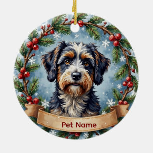 Personalized Portuguese Water Dog Christmas Ceramic Tree Decoration