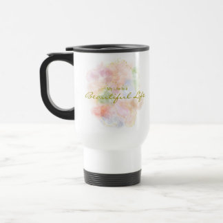 Personalized Positive Quote Resin Art Typography Travel Mug
