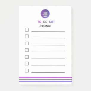 Personalized Post-it Notes To Do List 2022 JK Logo