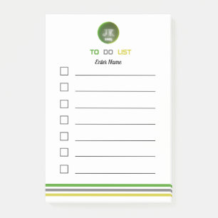 Personalized Post-it Notes To Do List 2025 JK Logo
