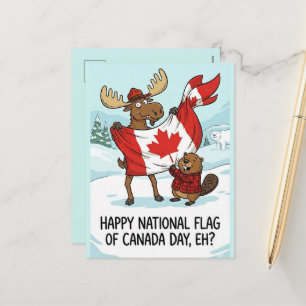 Personalized Postcard National Flag of Canada Day