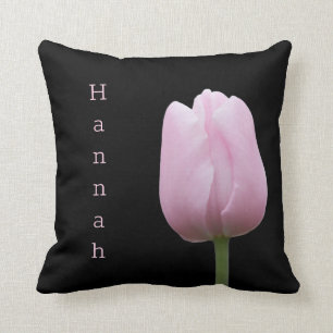 Personalized Pretty Pink Tulip Cushion