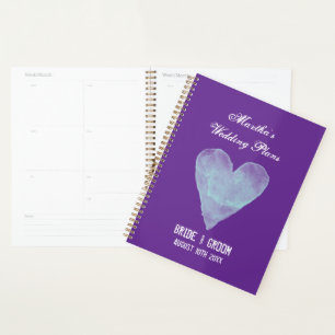 Personalized pretty rustic heart wedding planner