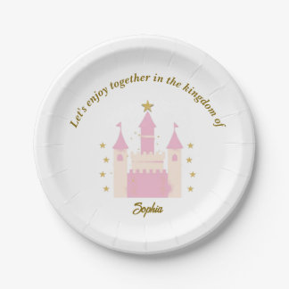 "Personalized Princess and Castle Plates | Magical
