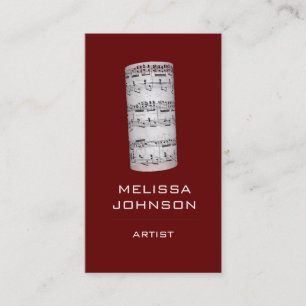 Personalized  Professional Musician Business Cart Card