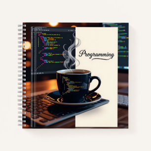 Personalized Programming Coffee Code Notebook 