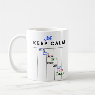 Personalized Project Manager Gantt Keep Calm Coffee Mug