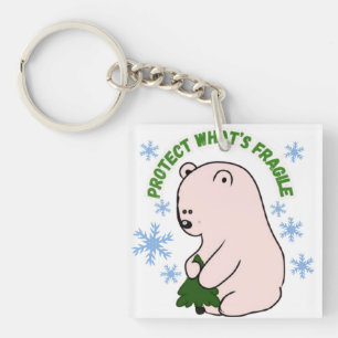 Personalized Protect What's Fragile Key Ring