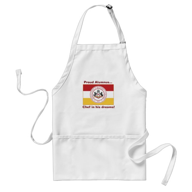 * PERSONALIZED - "Proud Alumnus" Apron w/PMC Flag (Front)