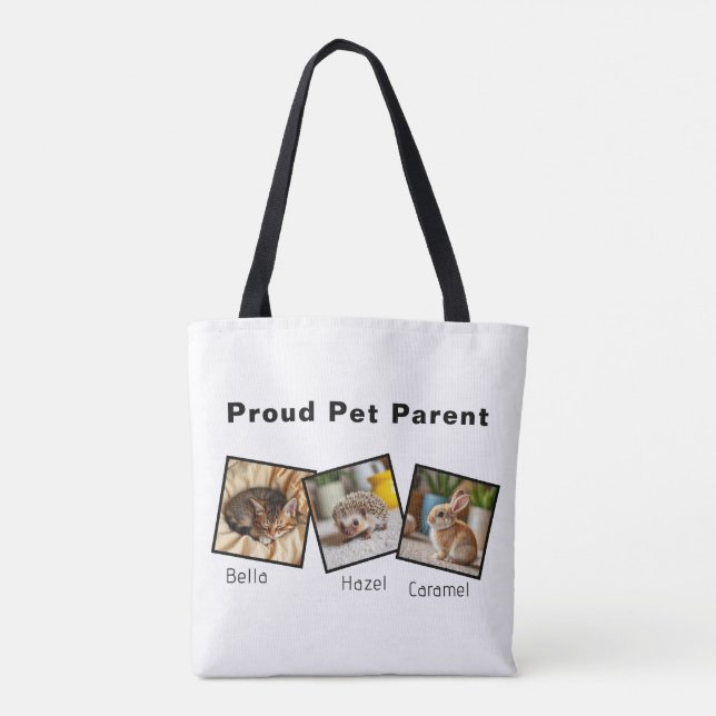 Personalized Proud Pet Parent Tote Bag (Back)