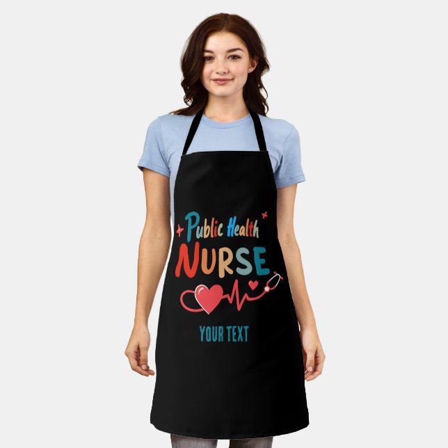 Personalized Public health nurse RN gifts Apron (Worn)